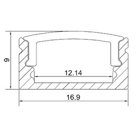 Customized Extruded LED Aluminium Profile For 3528 5050 Led Strip
